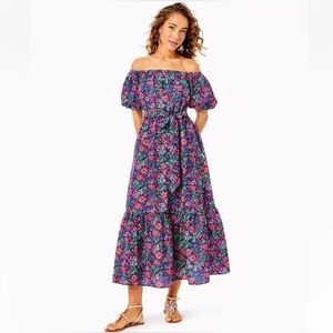 LILLY PULITZER - Tammie Off The Shoulder Dress - Multi -Feeling Fintastc